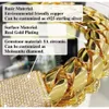 Benutzerdefinierte Größe Halskette Hip-Hop-Schmuck 12mm Gliederkette 10k 14k 18k Gold Miami Cuban Chain mit