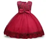 Girl Dress Satin Mesh spets Bow Girl Dress Kjol Solid Color Sleeveless Acrylic Child Dress Korean version8790597