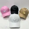 Mens canvas baseball hats designer fitted cap fashion metal triangle multicolor cappello women simple shopping adjustable size re nylon luxury hat for men PJ033 G4