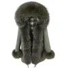 Fur 2023 Winter Hooded Woman Parkas Long Puffer Coat Thick Natural Real Raccoon Fur Collar Placket with Cuffs Down Jacket