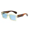 Óculos de sol quadros nova caixa de bloco de cor moda óculos de sol 2346 protetor solar personalidade rebites