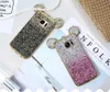 3d orelha bling caso de telefone para samsung galaxy s6 s7 borda capa colorida gradiente glitter capa para samsung galaxy s8 plus caso bonito