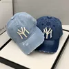 Ball Caps Luxury Brand MY Embroidered Washed Denim Baseball Cap for Men High Quality Black Vintage Y2k Dad Hats Gorras Hombre 230909U54Y