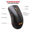 Möss trådlös mus laddningsbar 2.4G+Bluetooth5.1 Dual Band Computer Gaming Mouse Silent Optical Backlight Möss för PC -bärbar dator 2400DP