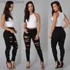 Jeans Autumn Ladies Long Pencil Stretch 4 Pockets Bleach Ripped Skinny Jeans Hole Jeans Female 240304