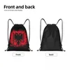 Shopping Bags Retro Albania Flag Drawstring Backpack Women Men Sport Gym Sackpack Portable Albanian Bag Sack