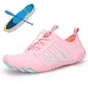 Mujer Hombre Zapatos de agua de respiración de secado rápido Zapatillas de deporte de playa Calcetines Zapatillas de deporte antideslizantes Piscina Casual GAI zapatos deportivos suaves y cómodos rosa azul