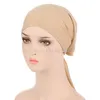 Muslimska kvinnor hijab turban stretch lång svanshuvud halsduk wrap bonnet hat kemo cap underscarf inre ninja beanie håravfall täcker