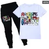 أطفال مجموعة ملابس thirts girl alphabet lore tshirt childrens clothing boys tshirtshort pant 2pcs teen girls tops sets 240220