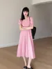 Casual Dresses Summer Pink Slim Dress Sharing List: Xianqi Super Xiansen Break kjol Junior High Class