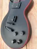 Custom electric guitar, red logo and body packaging, black matte, black EMG cartridge