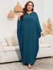 Vêtements ethniques Eid Party Maroc Abaya Femmes Musulman Batwing Manches Lâche Maxi Robe Turquie Dubaï Kaftan Robe Arabe Islamique Long Caftan