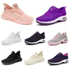 2024 Nouveaux hommes Chaussures pour femmes Randage Running Flat Chaussures Soft Sole Fashion Purple Blanc noir Couleur sportive confortable Blocage Q90 Gai