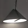 Lâmpadas pendentes nórdico moderno luzes cônicas preto branco simples quarto lâmpada de cabeceira ângulo ajustável rotativo iluminação industrial