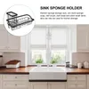 Kitchen Storage Stainless Steel Countertop Rack Sink Rag Sponge Drain B Style Black Soap Holder For