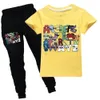 Детский комплект игровой одежды, футболки для девочек, футболка с алфавитом Lore, детская одежда, футболка для мальчиков, короткие штаны, комплекты топов из 2 шт. для девочек-подростков 240220