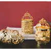 Świecane uchwyty na prezent domowe przyjęcie do dekoracji zaopatrzenie w styla metalowy rzemiosło kandelabra talerz świecki klatka klatkowa uchwyt na herbatę