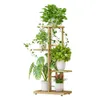 Andra trädgårdsbyggnader 1st. Växthyllor Iron Potted Flower Plant Stand Rack Multiple Flower Pot Holder Shelf Indoor Outdoor Planter Display Organizer YQ240304