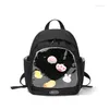 Schultaschen Kawaii ITA Kleiner Rucksack für Mädchen 14 Zoll Laptop Niedliche Tasche DIY Schöner schwarzer transparenter Rucksack Frauen