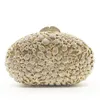 Evening Bags Female Hollow Out Golden/black/gray Diamond Wedding Party Handbag Purse Women Crystal Clutch Bag Mom Gifts