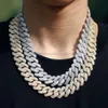 Mrożony łańcuch Hip Hop Style Women Men 925 Sterling Srebrne Akcesoria Moissanite Diamond Chain Miami Cuban Link dla mężczyzn