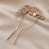 Hair Clips Morkopela Women Retro Traditional Chinese Wedding Floral Stick Chopsticks Headwear Hairstick Jewelry Pearls Hairpin