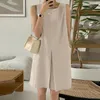 Casual Dresses Solid Color Short Dress Summer Sleeveless Women's Tank With O-neck Front Split Design A-line Mini For