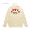 Moletons femininos com capuz Jogar Commes Jumpers Des Garcons Carta Pulôver Red Heart Hoodie Commes Hoodie Garcons Hoodie Olhos Red Heart Hoodie MVUW OYQP 146