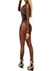 sexy bodysuit sheer jumpsuit fish net catsuit jumpsuit onesie costume full body hood long sleeve playsuit bodysuit fish mesh women1347685