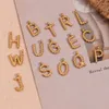 Charms Mini Twists Letter Hanger Hypoallergeen 18K vergulde accessoires 316L roestvrijstalen hangers