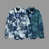Męska kurtka dżinsowa 2024 Jesienna moda marka luksusowe monogramy umyte vintage jacquard noszone mężczyźni kobiety swobodne koszuli z długim rękawem rozmiar m-3xl