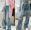 Women's Jeans Designer Jeans CC luxury denim pants waist fashion Blue slacks trousers sweatpants 240304