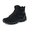 Walking Shoes Breathable Non-slip Men's Average Size High Top Adhesive Rubber Yellow Flat Hiking Combat Boots Men