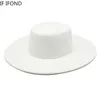 Klassieke Britse stijl 9,5 cm grote brede rand Fedora hoed voor vrouwen mode herfst winter vilt kerk hoeden trouwjurk jazz cap 240229