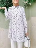 Tops ZANZEA Women Muslim Fashion Blouse Long Sleeve Shirt Causal Tops Turkey Abaya Islamic Clothing Polka Dot Printed Blusas Femme