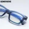 Lunettes de soleil Genevieve Classic Square Frame Design géométrique Lunettes de protection contre la lumière bleue Pochromic Personnalisable Prescription PFD2191