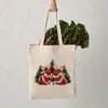 ショッピングバッグメリークリスマス映画パターンキャンバストートバッグツリーグラフィッククリスマス女性の再利用可能