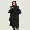 Dames Trenchcoats 2024 Winter Dons Lange Parka's Dames Dikke Katoenen Gewatteerde Jas Vrouwelijke Mode Capuchon Plus Size Casual Pufferjack