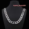 Provence mode-sieraden 20 inches cubaanse link chain moissanite diamant iced out cubaanse ketting voor hip hop rocker