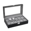 Watch Boxes & Cases 6 10 12 Slots Box Case Rings Chain Necklace Holder Storage Organizer Jewelry Display PU Leather Casket Saat Tr256E