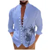 Men's Casual Shirts Oversized Shirt Stylish Skilled Graphic Tee Print Long Sleeve Folding Board Camisas Masculina