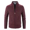 Camisolas masculinas primavera outono camisola de malha homens moda slim fit cardigan causal casacos sólidos único breasted