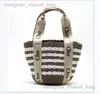 Totes big bag designer fashion woody raffia men and women handbag woven leather bucket bags with letters summer T240304