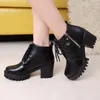 Shoes Autumn Warm Women Woman 155 Boots Plush Winter High Top Zipper Female Ankle PU Leather British Ladies Pumps 2024 166 910 838662