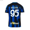 Camisetas de fútbol Fans Player LUKAKU InTErs camisetas de fútbol ANIVERSARIO BARELLA SKRINIAR 2023 2024 Camiseta de fútbol local para hombres y niños kitH2434