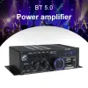 Speakers Bluetooth 5.0 Amplifier HiFi FM Audio Amplifier Digital Subwoofer Speaker Amplifier for Karaoke Home Theater Sound System AK380