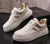 Blanc simplicité classique baskets légers designers hommes d'hommes commerciaux robes de mariage chaussures de fête de mariage lacet up occasionnel thi