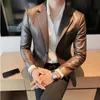 Brand Clothing Mens Autumn/Winter Casual Leather Jackets/Male Slim Fit Fashion Casual Leather Jackets/Man Coats S-3XL240304