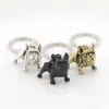 Metall Schwarz Französische Bulldogge Schlüsselanhänger Niedlicher Hund Tier Schlüsselanhänger Schlüsselanhänger Frauen Taschenanhänger Haustier Schmuck Geschenk Ganze Masse Lots241Q