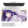 Kuddar xxl anime girl mus pad oshi no ko pc gamer skåp skrivbord matta tangentbord dator skrivbord speltillbehör 900x400 kawaii muspad